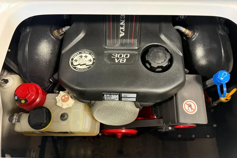 Slide: The Image of Volvo Penta 300 V8 engine in a 2016 Regal 2550 Cuddy boat. - 32