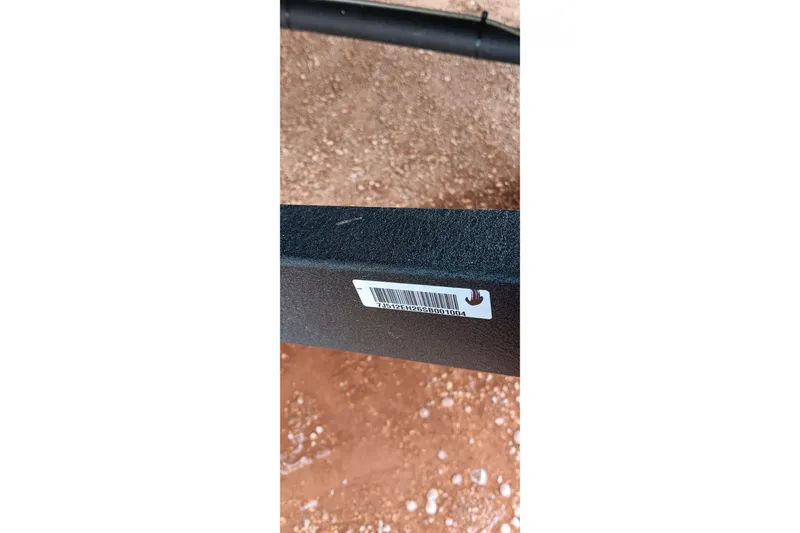 Slide: The Image of Close-up of a 2025 Ranger VX1788 WT with a visible barcode sticker. - 23