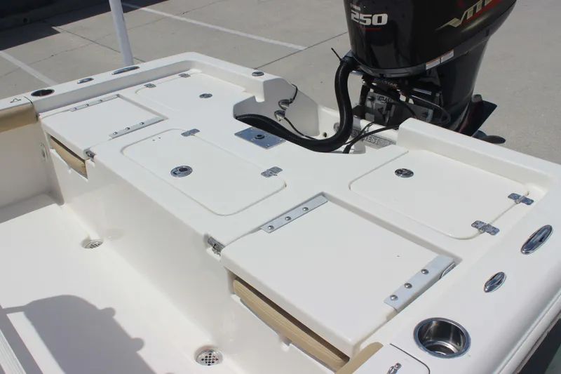 Slide: The Image of 2026 Key West 230 Bay Reef boat deck with Yamaha 250 engine. - 19