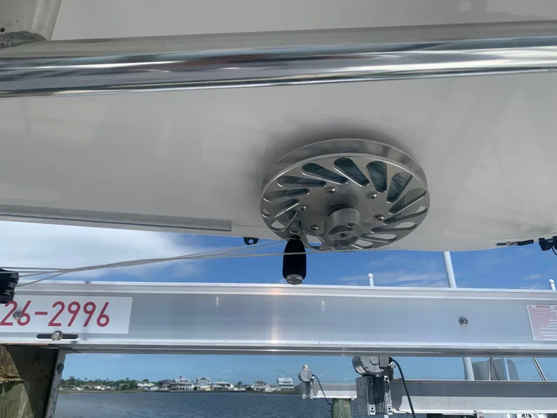 Slide: The Image of Regulator FS 2015 boat with speaker and water view. - 27