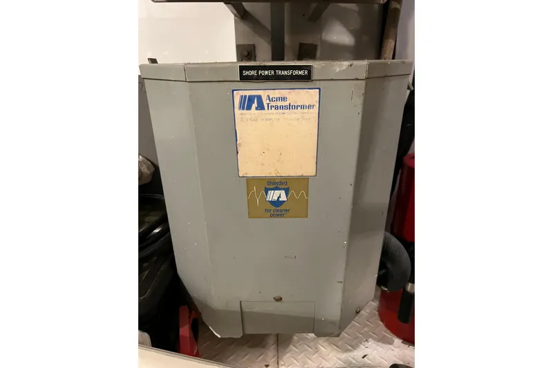 Slide: The Image of Shore power transformer on a 1996 Monte Fino 92 yacht. - 16