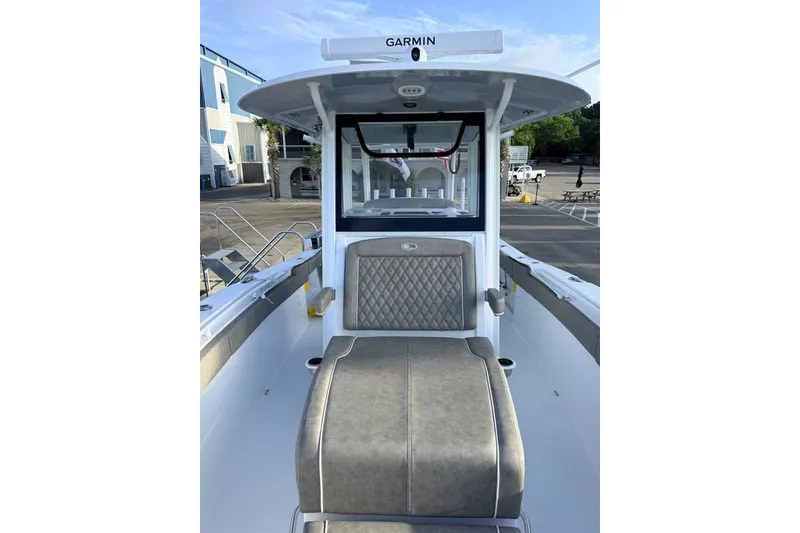 Slide: The Image of 2026 Sea Hunt Gamefish 30 Coffin Box boat interior with Garmin equipment. - 12