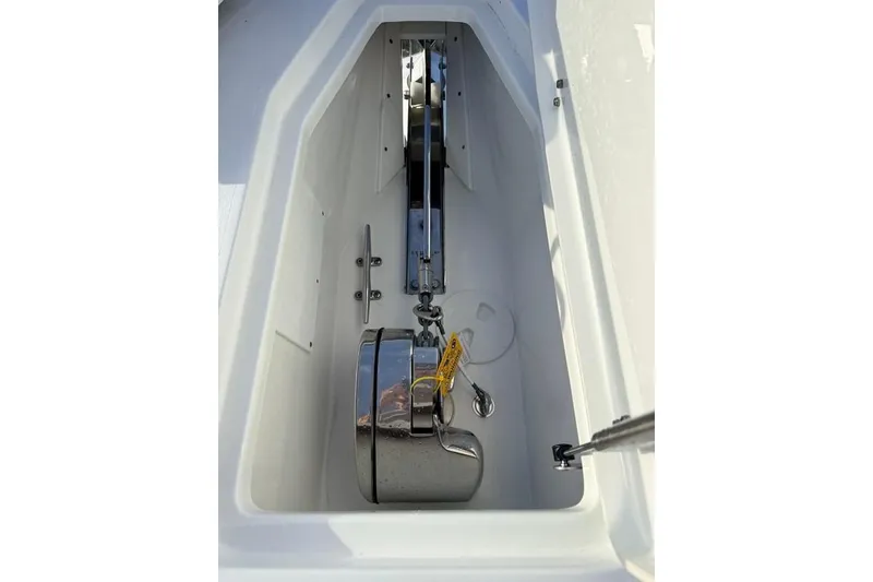 Slide: The Image of 2026 Sea Hunt Gamefish 30 Coffin Box interior view, showcasing storage compartment. - 21