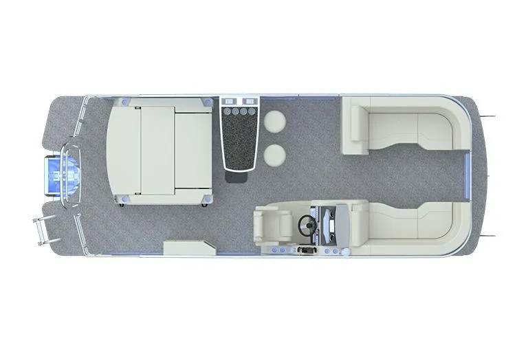 The Image of Manufacturer Provided Image: Top view of 2026 Godfrey Monaco 235 MT pontoon boat layout. - 1