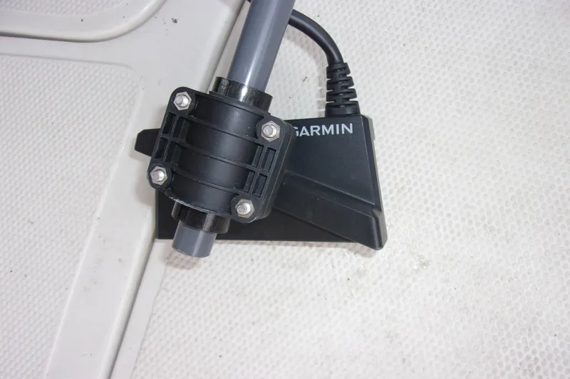 Slide: The Image of Garmin device mounted on a 2013 Nitro 290 Sport boat's interior surface. - 10
