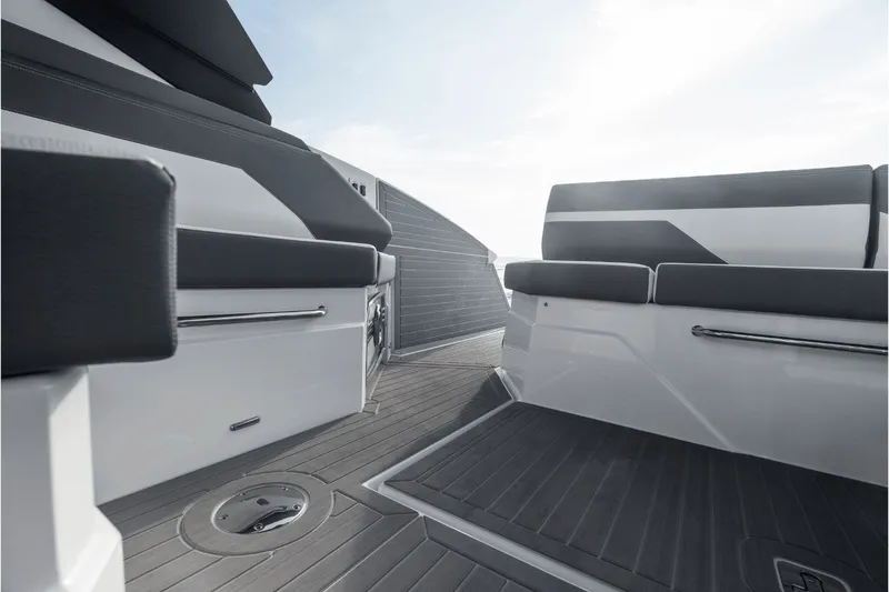 Slide: The Image of Interior of 2027 Cruisers Yachts 38GLS-OB with modern seating. - 46