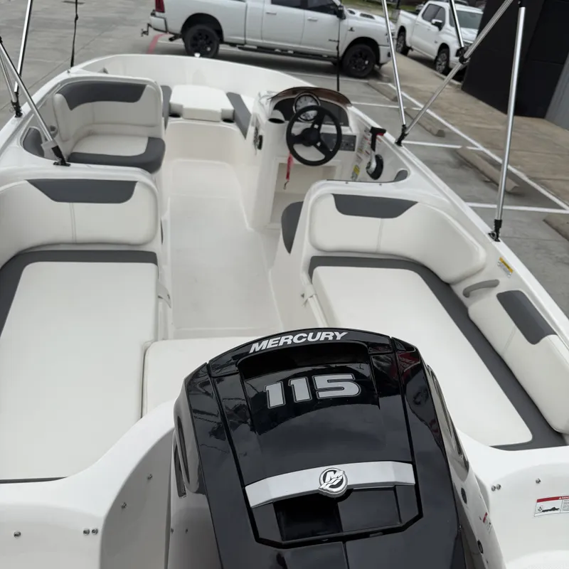Slide: The Image of Interior view of 2025 Bayliner E18LE with Mercury 115 engine. - 7