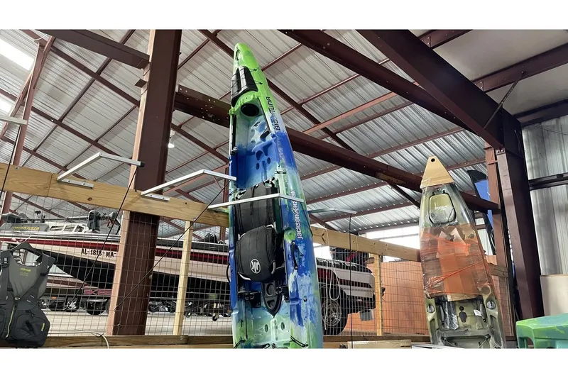 Slide: The Image of Jackson Big Tuna kayak 2021 displayed in warehouse. - 4