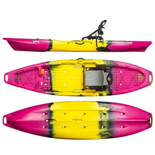 The Image of Jackson Bite Rec - Rad 2023 kayak in vibrant pink and yellow. - 1
