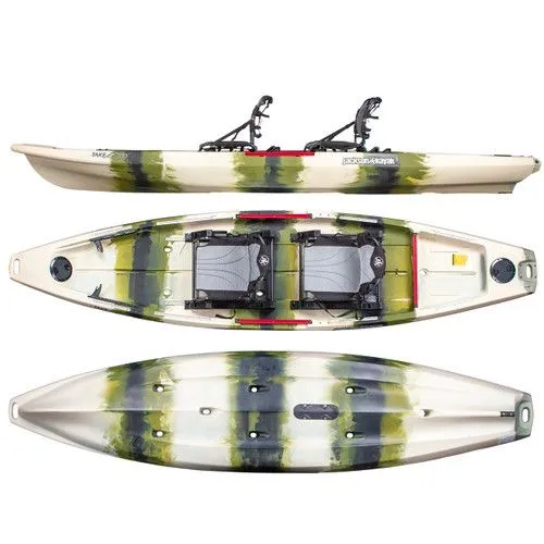 The Image of Jackson Take Two kayak 2023, forest pattern, side and top view. - 1