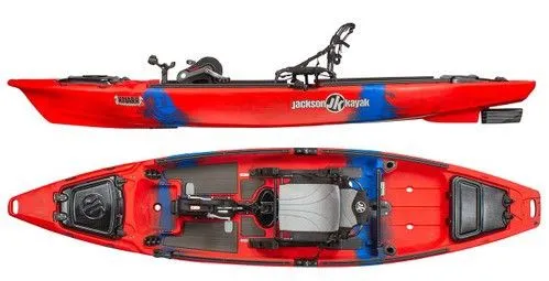 The Image of 2023 Jackson KNARR Dusk kayak in red and blue. - 1