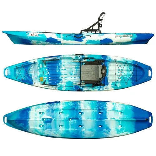The Image of Jackson Bite Rec Cloud Nine kayak 2023, blue-white design, seat and storage. - 1