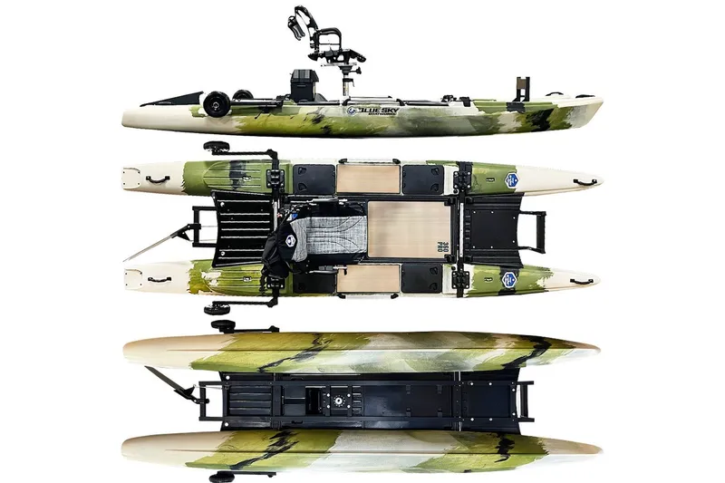 The Image of Jackson Blue Sky 360 Angler 2022, green design, versatile fishing kayak. - 1
