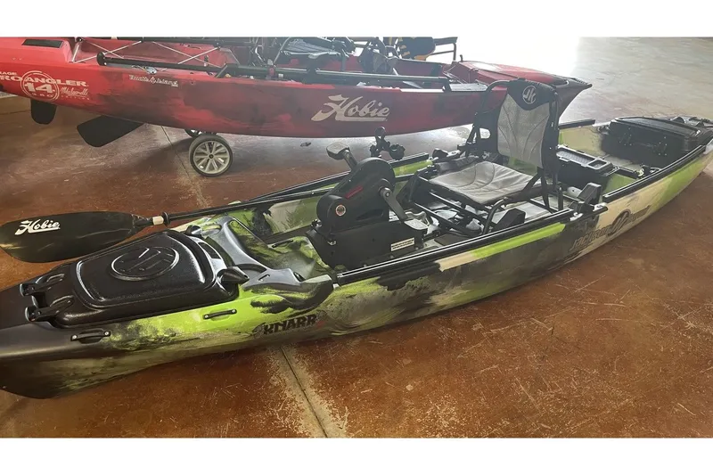 The Image of Jackson KNARR 2022 kayak with pedal drive and seat, green-black. - 1