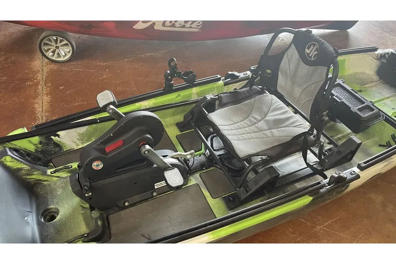Slide: The Image of Jackson KNARR 2022 kayak with pedal drive and cushioned seat. - 2