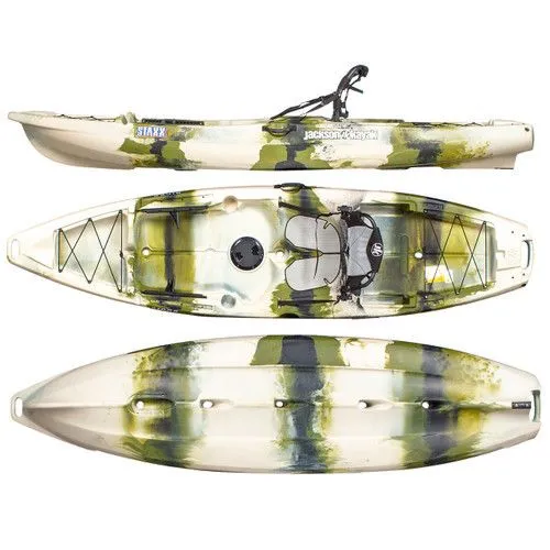 The Image of Jackson Staxx Forest kayak 2023, green and white design, versatile and durable. - 1