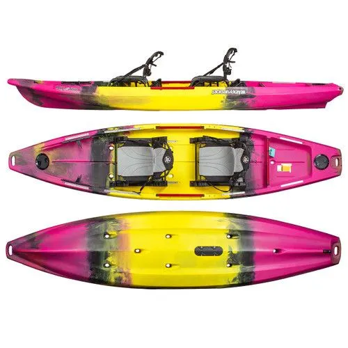 The Image of Jackson Take Two Rad 2023 kayak in vibrant pink and yellow. - 1