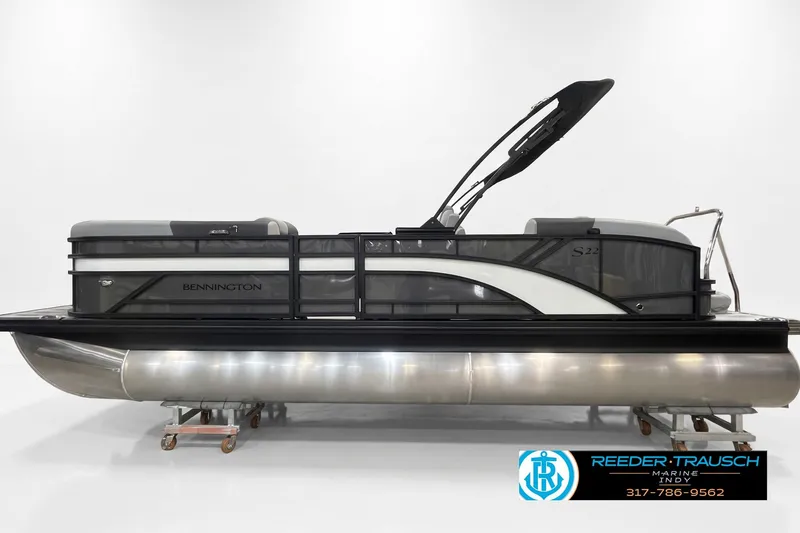 The Image of 2026 Bennington 22 SSB pontoon boat with sleek design and modern features. - 1