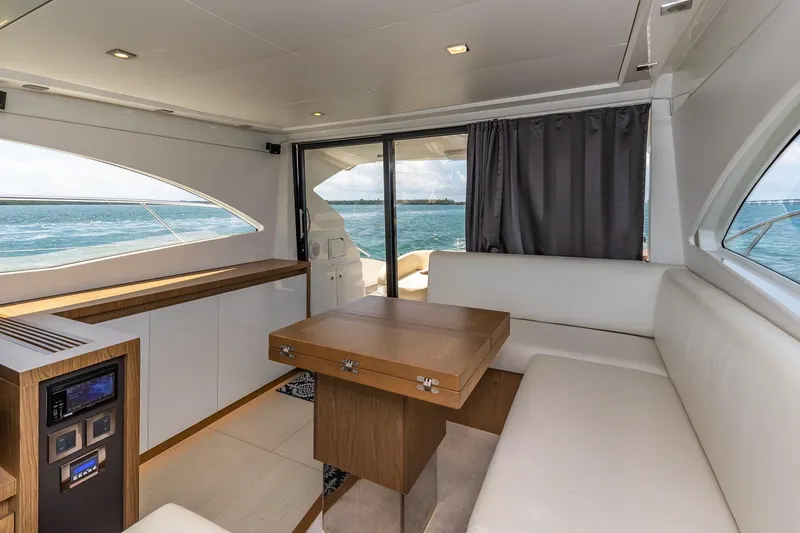 Slide: The Image of Luxurious interior of 2011 Beneteau Gran Turismo 49 Fly yacht with ocean view. - 20