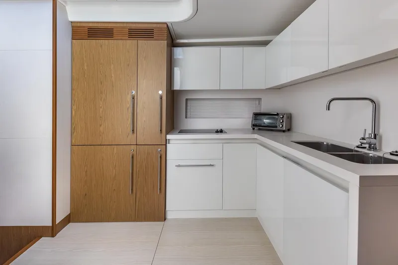 Slide: The Image of Modern kitchen interior on 2011 Beneteau Gran Turismo 49 Fly yacht. - 28
