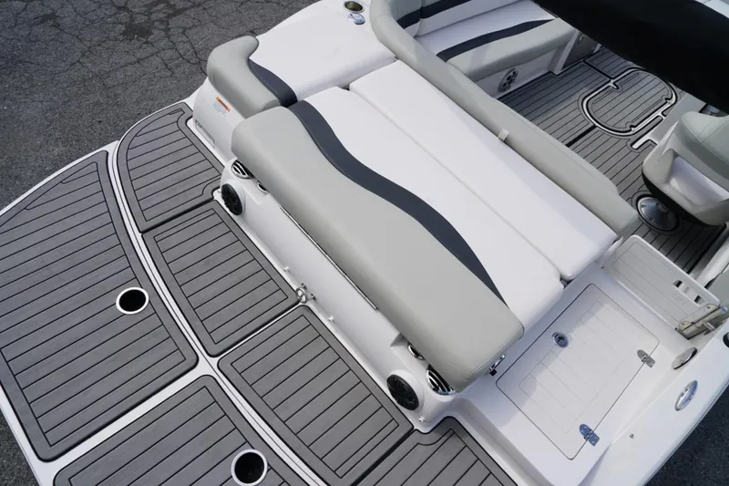 Slide: The Image of 2019 Starcraft Star Step 221 E I/O boat with sleek seating and stylish deck design. - 5