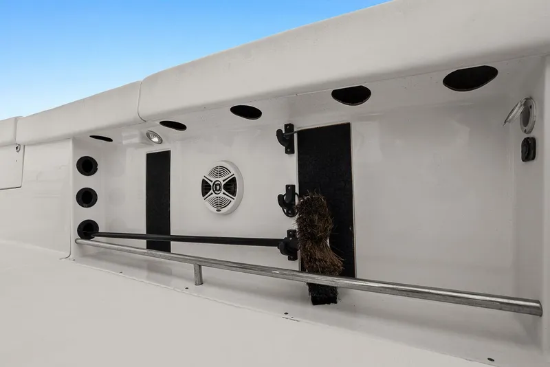 Slide: The Image of Interior view of a 2013 Robalo R260 Center Console boat. - 15