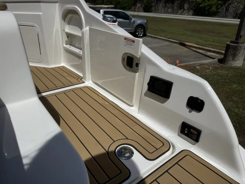 Slide: The Image of Interior view of Sea Ray SDX290 boat, model year 2026. - 6
