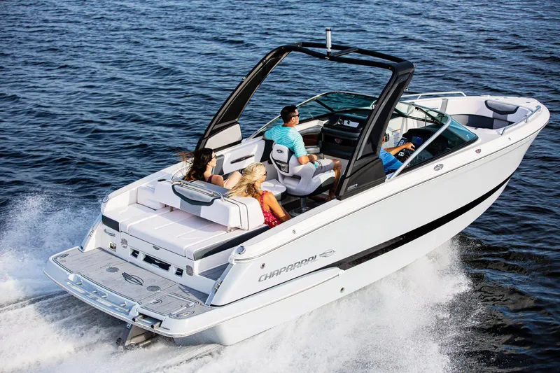 The Image of Manufacturer Provided Image: 2020 Chaparral 257 SSX boat cruising on open water with passengers. - 0