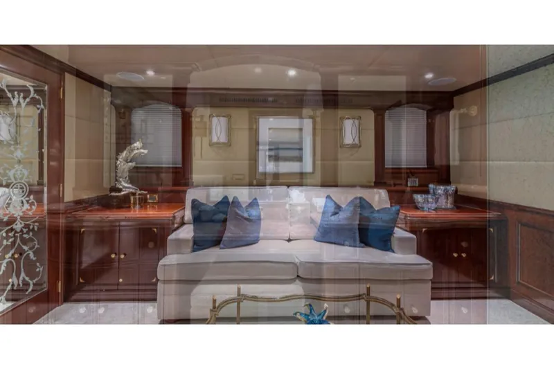 Slide: The Image of Luxurious interior of 1988 Van Mill 143 Tri-Deck Motor Yacht with elegant decor. - 28