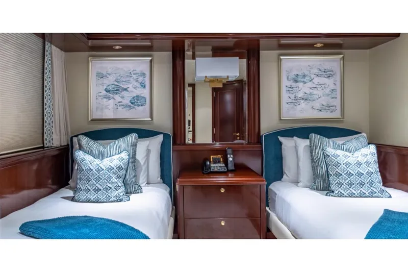Slide: The Image of Luxurious twin cabin interior on 1988 Van Mill 143 Tri-Deck Motor Yacht. - 47