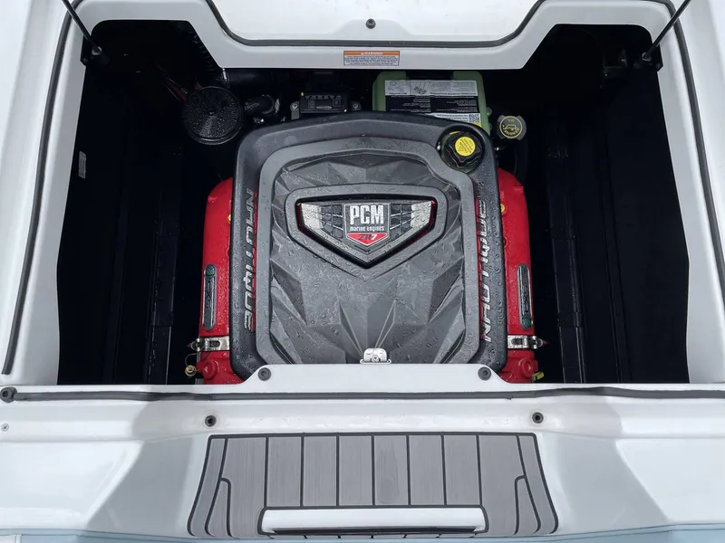 Slide: The Image of Engine compartment of 2022 Nautique G25 with PCM engine. - 12