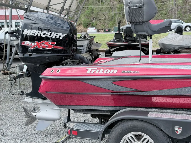 Slide: The Image of 2017 Triton 19 TrX boat with Mercury Pro XS engine. - 22
