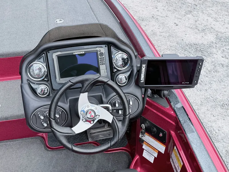 Slide: The Image of Dashboard of a 2017 Triton 19 TrX boat with Lowrance electronics. - 30