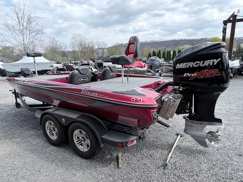 Slide: The Image of 2017 Triton 19 TrX boat with Mercury Pro XS engine. - 4