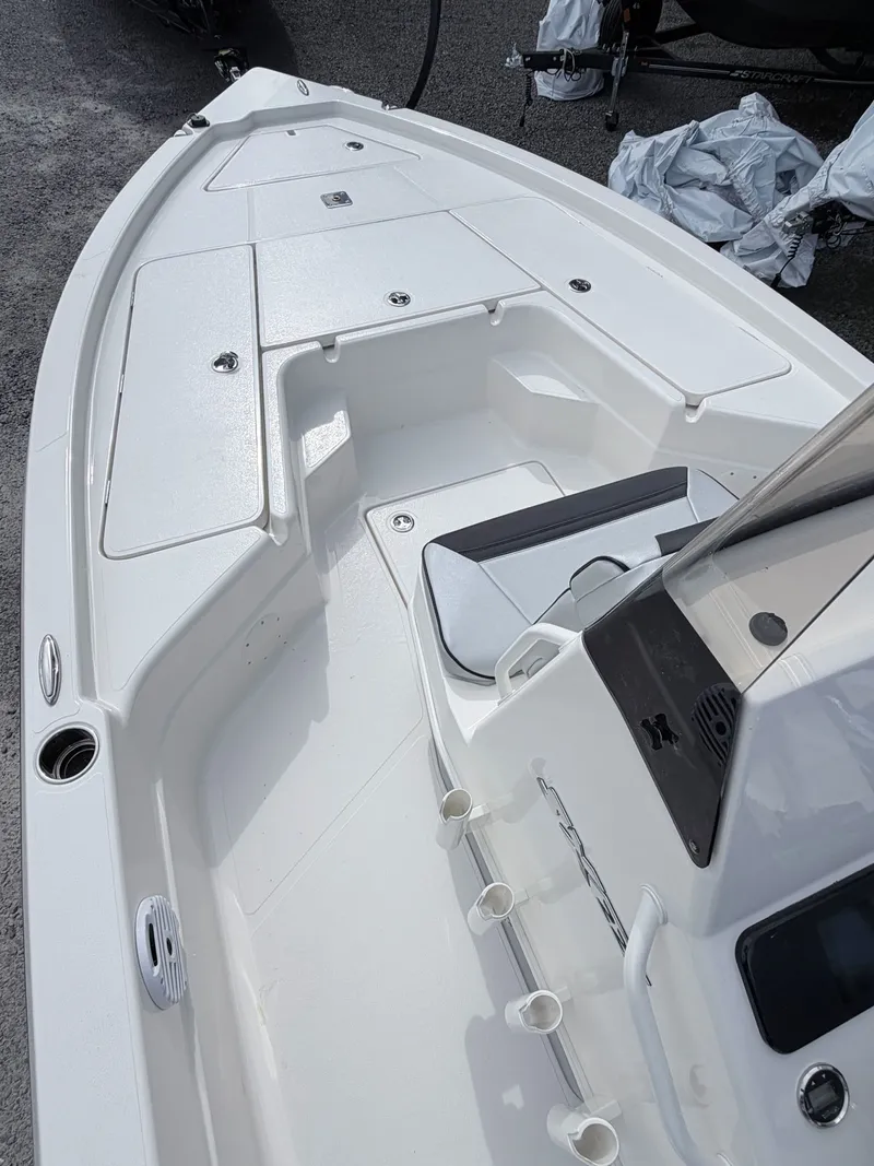 Slide: The Image of Interior view of 2026 Skeeter SX221 boat deck. - 12
