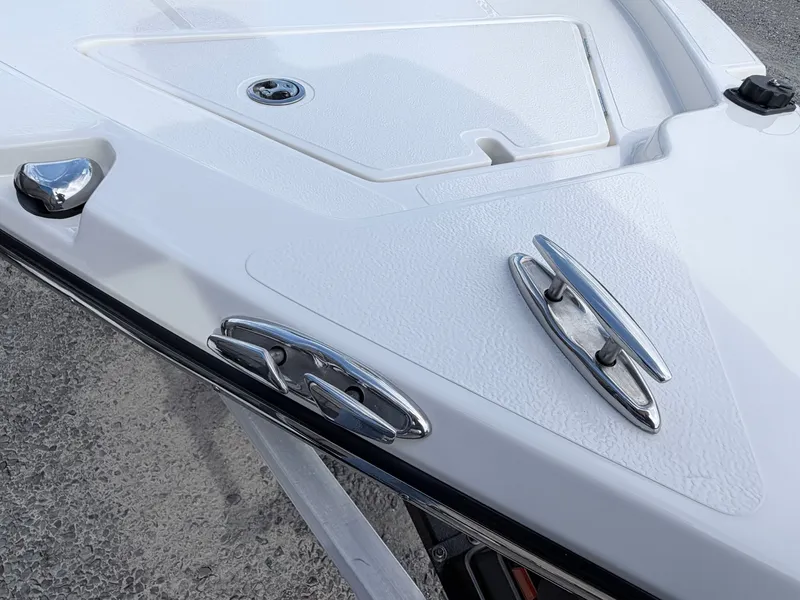 Slide: The Image of Close-up of the deck on a 2026 Skeeter SX221 boat. - 14