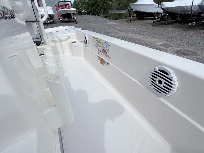 Slide: The Image of Interior view of 2026 Skeeter SX221 boat with speaker. - 45