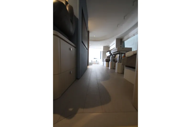 Slide: The Image of Luxurious interior of 2023 Azimut Fly 68 yacht, featuring modern design and elegant furnishings. - 33