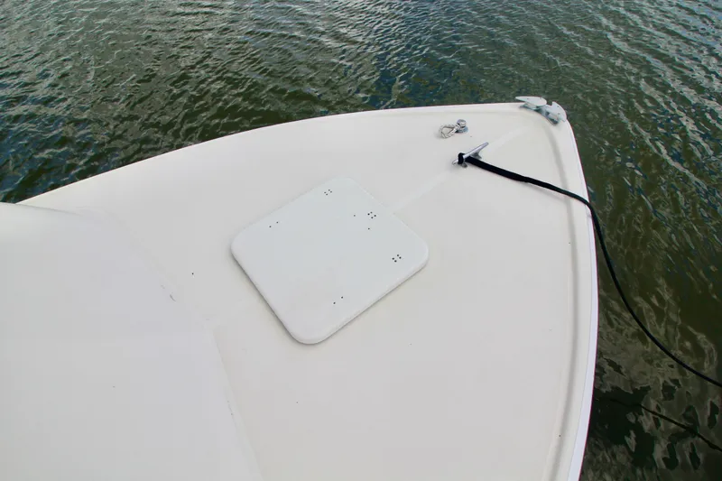 Slide: The Image of 1970 Bertram 31 Sportfisher boat deck with water view. - 31