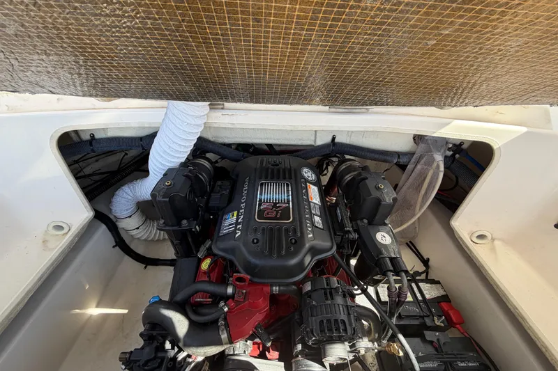 Slide: The Image of Engine compartment of a 2007 Regal 2400 Bowrider boat with Volvo Penta engine. - 22