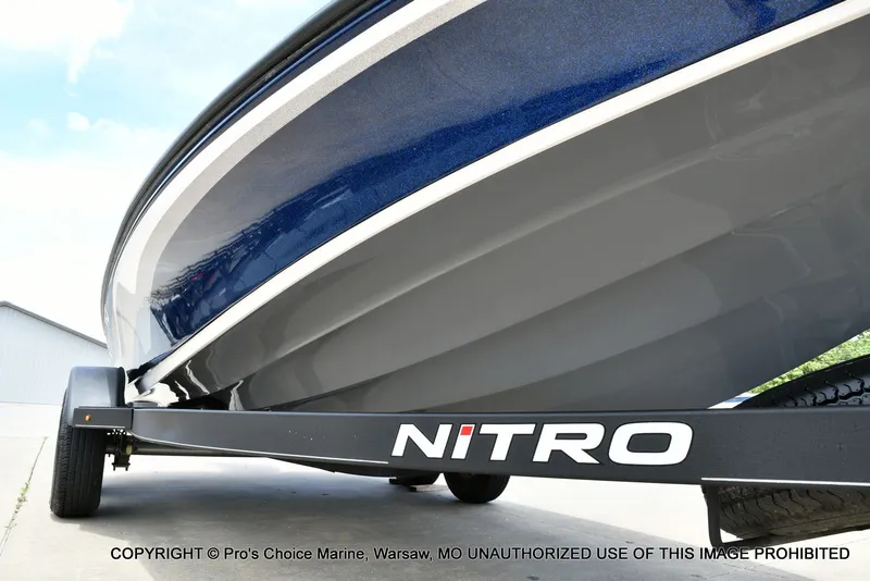 Slide: The Image of 2018 Nitro Z19 Pro boat on trailer, side view. - 36