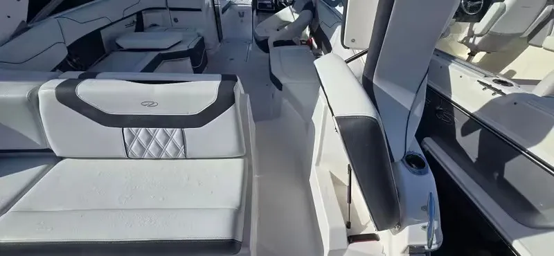 Slide: The Image of Interior of a 2019 Regal 23 OBX boat with luxurious seating. - 5