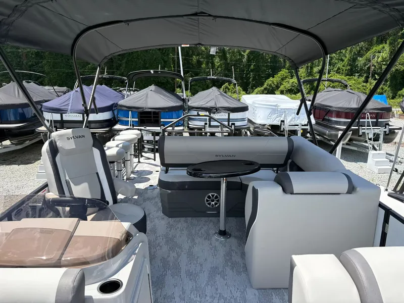 Slide: The Image of Interior of 2026 Sylvan X-3 DLZ BAR pontoon boat. - 5