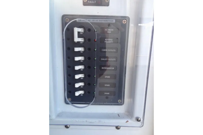 Slide: The Image of Electrical panel of ACB 28 Explorer 2008 with labeled circuit breakers. - 17