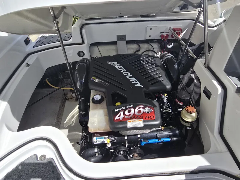 Slide: The Image of Engine compartment of a 2006 Cobalt 232 with Mercury 496 MAG HO engine. - 22