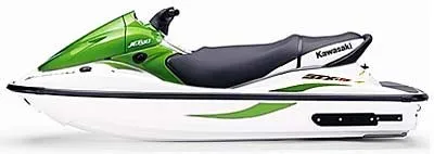 Slide: The Image of 2003 Kawasaki 1200 STX-R jet ski in green and white. - 7