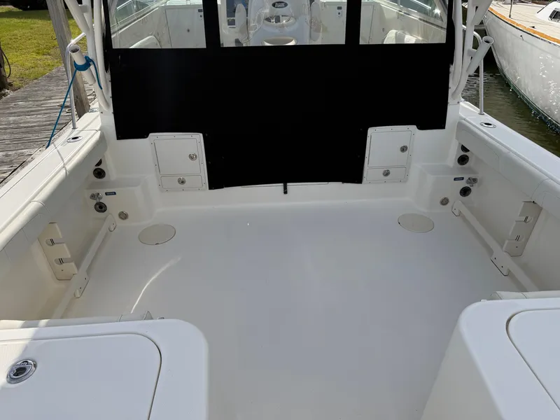 Slide: The Image of Interior of a 2016 World Cat 320 EC boat. - 10