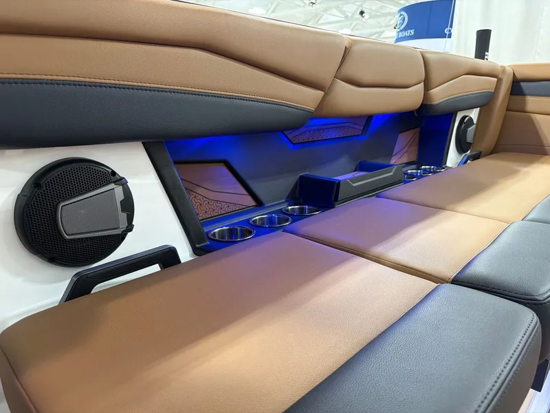 Slide: The Image of Luxurious interior of Axis A245 boat, model year 2026. - 23