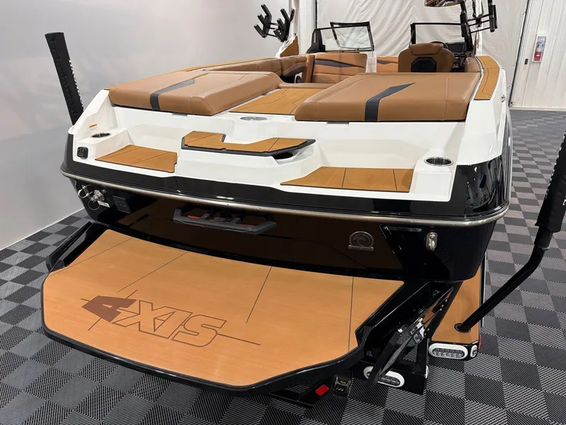 Slide: The Image of 2026 Axis A245 boat with brown seating and modern design. - 5