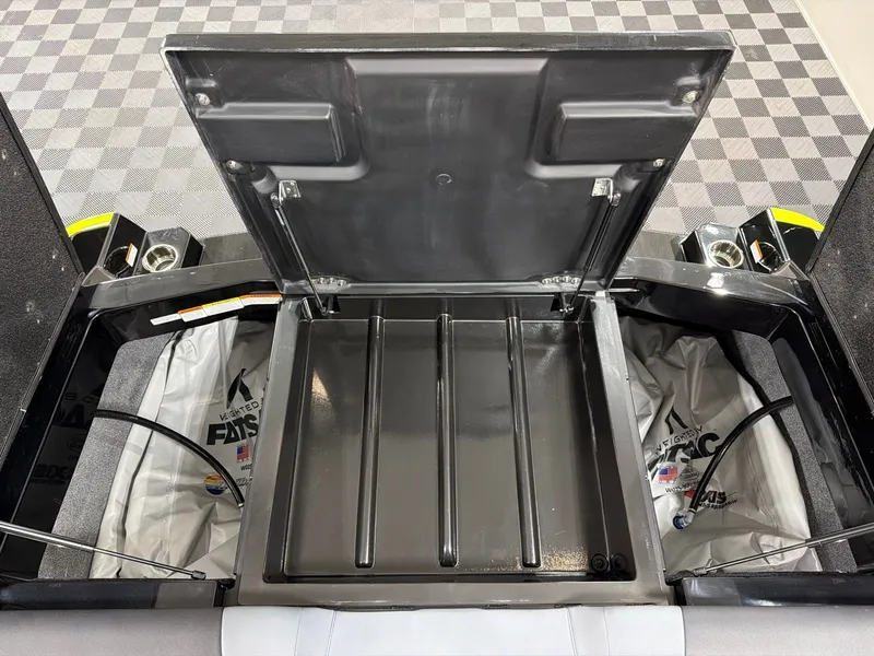 Slide: The Image of Open storage compartment in Axis T250 boat, 2026 model. - 24